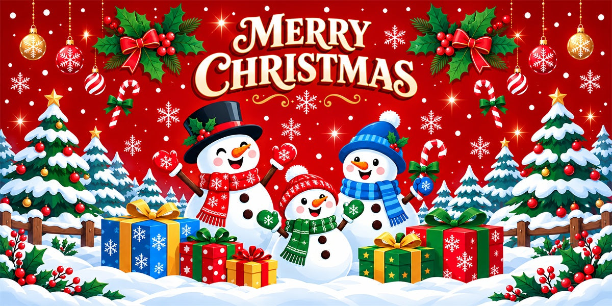 Snowman Christmas Garage Door Cover Festive Gifts Ornament Christmas Garage Door Banner LXX610-49-2 Car