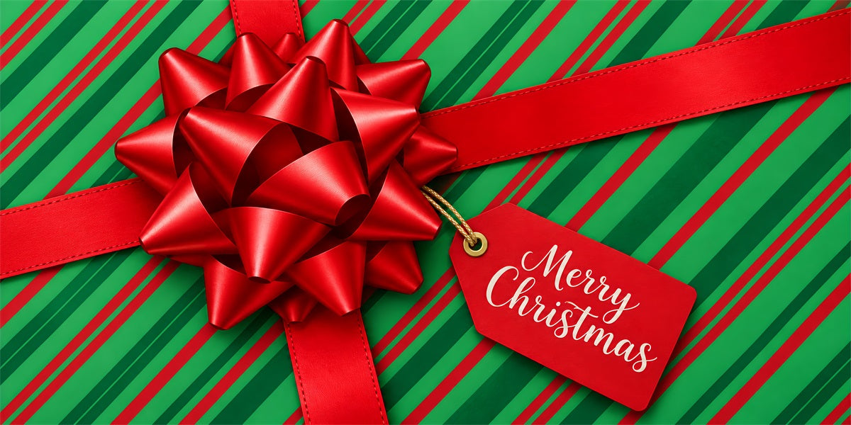 Christmas Gift Box Garage Door Banner Peppermint Red Sign Christmas Garage Door Decoration LXX610-50-2 Car