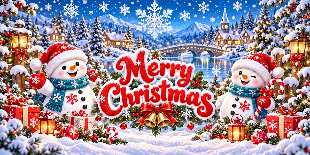 Christmas Theme Garage Door Cover Forest Snowman Greeting Christmas Garage Door Cover LXX610-64-2 Car
