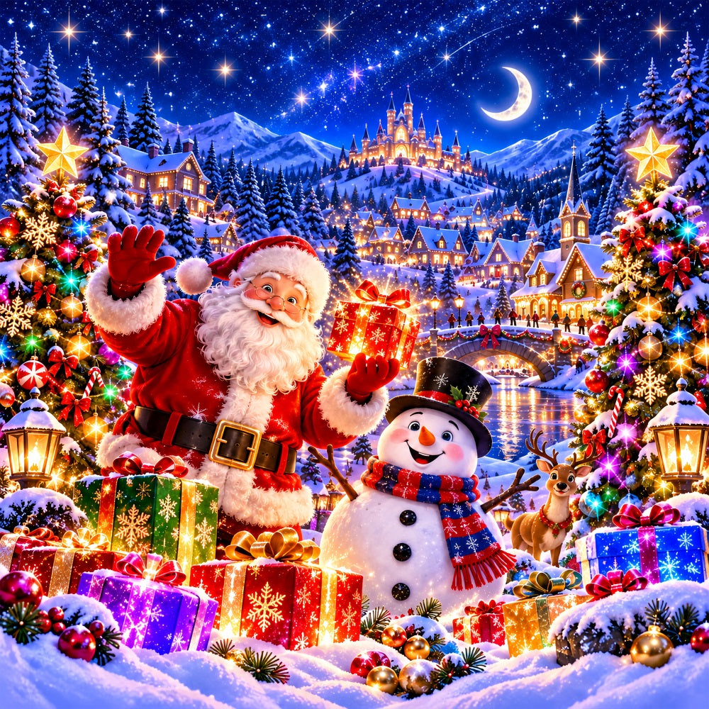 Funny Christmas Garage Door Cover Santa Snowman Gift Christmas Holiday Garage Door Cover LXX610-79-1 Car