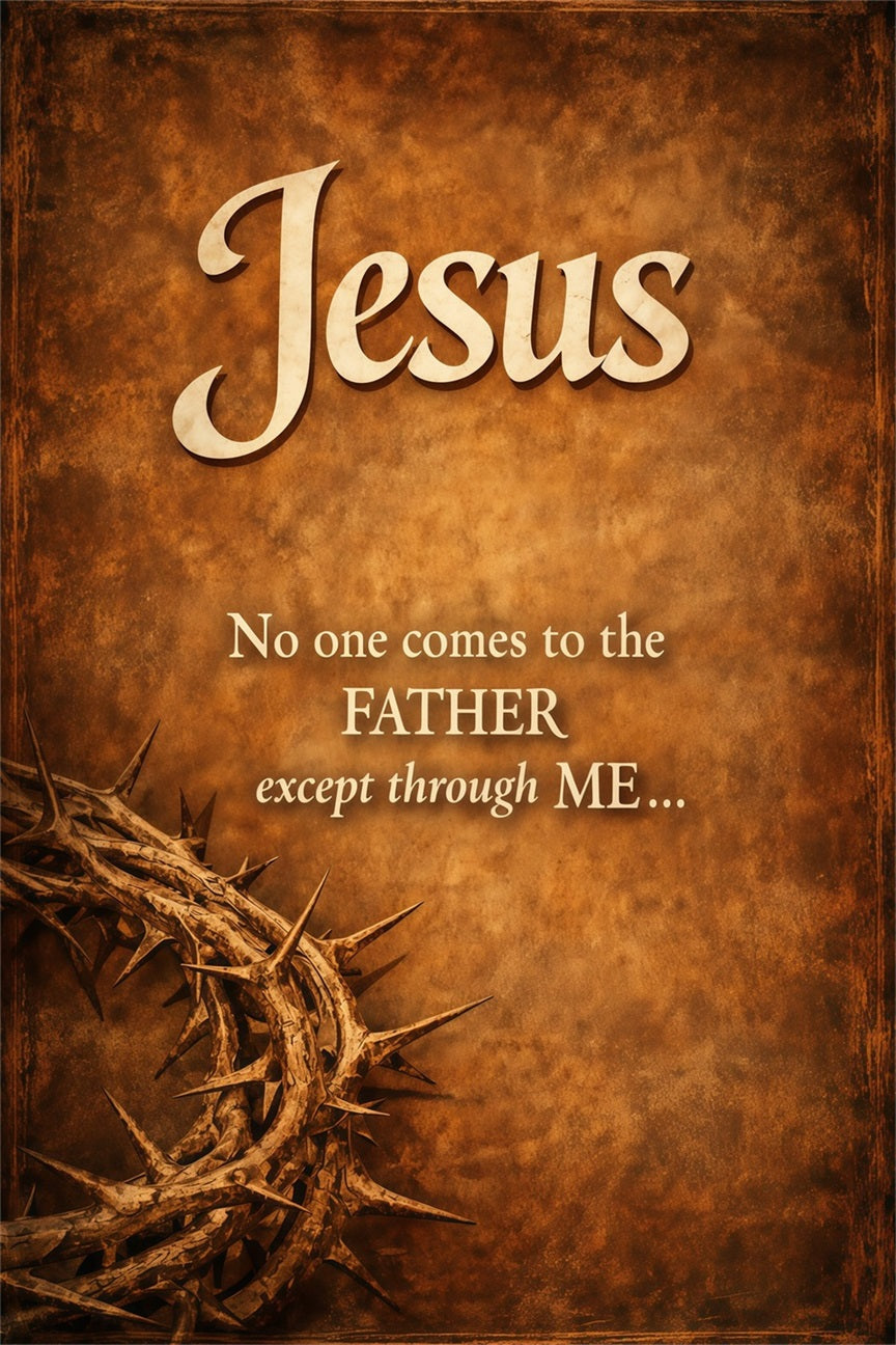 Easter Backdrop Ideas For Church Vintage Scripture Crown Thorns Art Easter Backdrop Photography LXX62-39