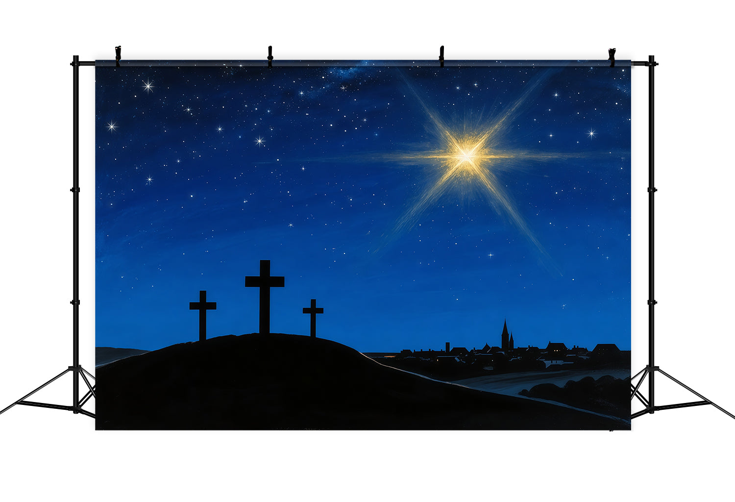 Easter Church Backdrops Bethlehem Radiant Guiding Star Easter Backdrop For Pictures LXX62-45