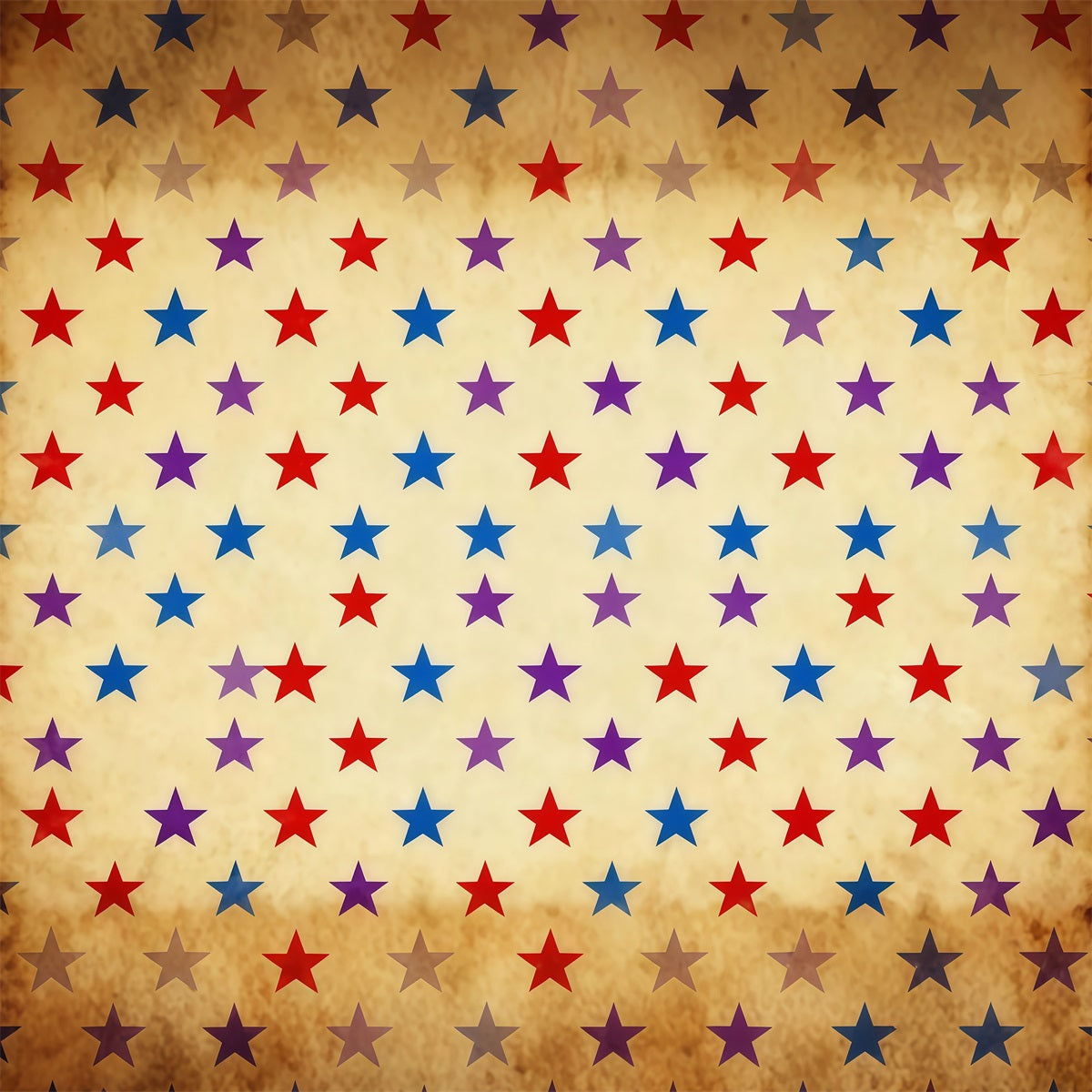 American Flag Portrait Backdrop Vintage Multicolor Star Pattern Independence Day Backdrop LXX62-6