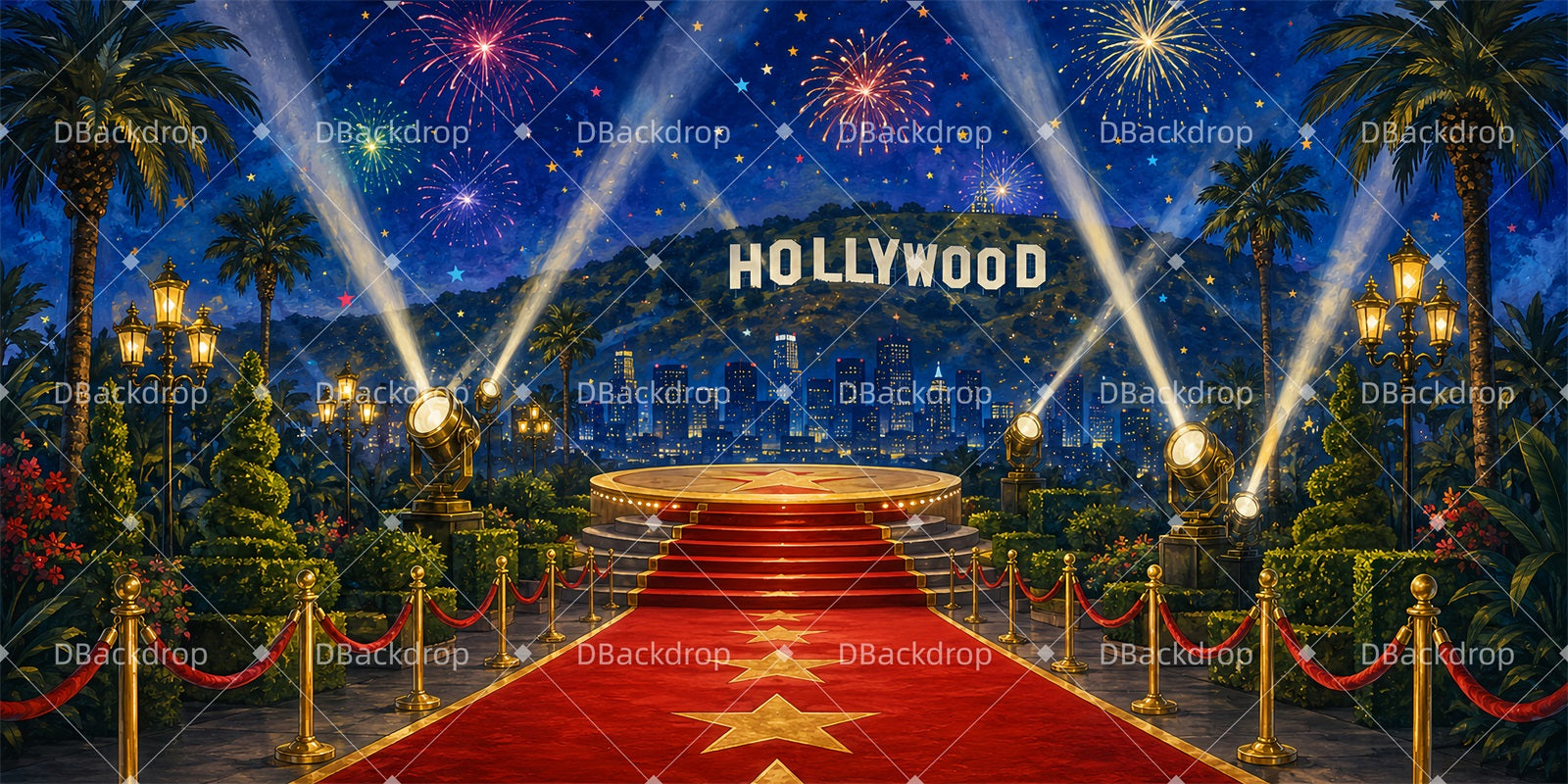 Broadway Stage Backdrops Hollywood Red Carpet Theater Backdrop LXX65-T104