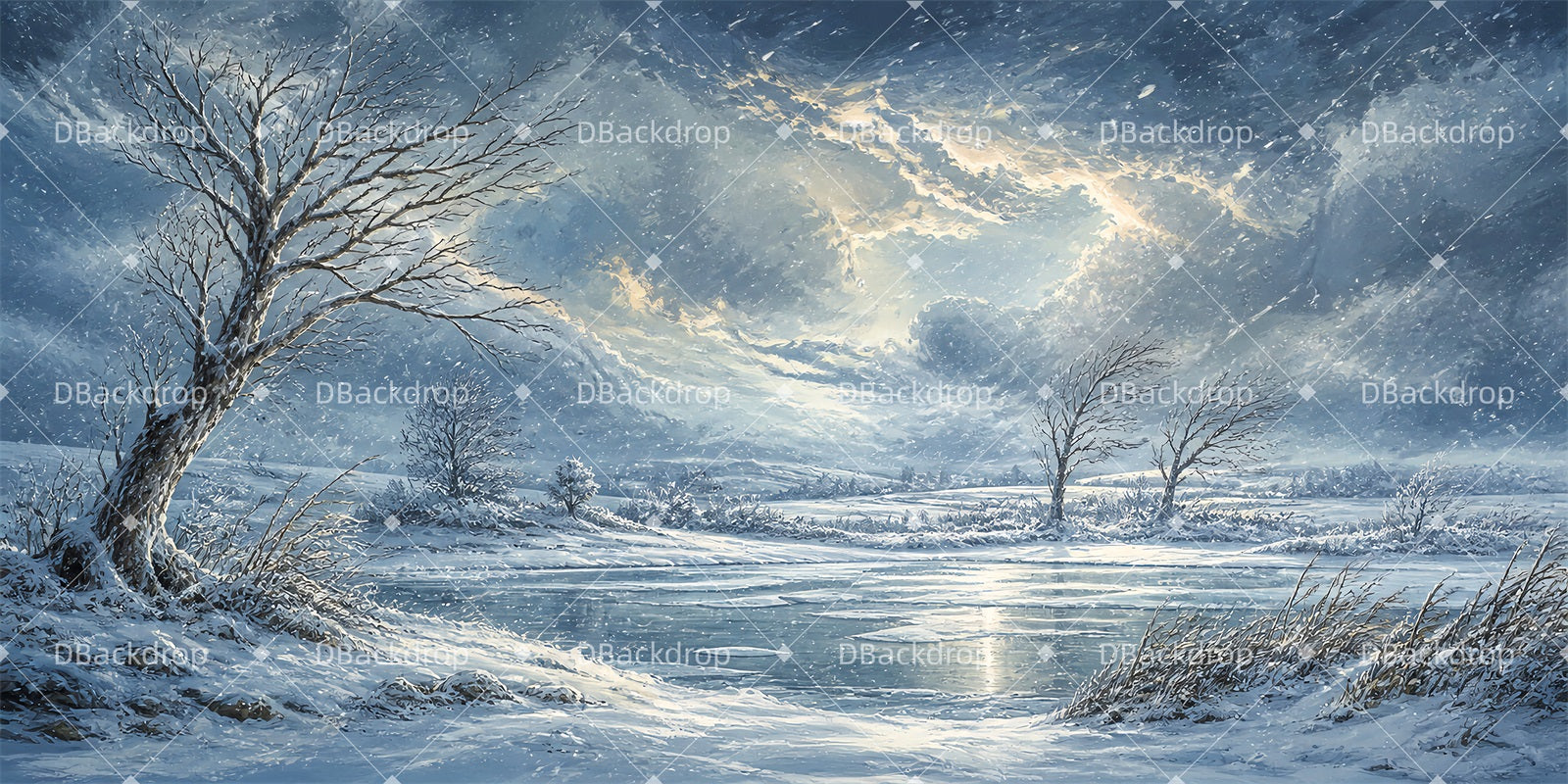 Theater Backdrop Icy Country Landscape Stage Scenery Backdrops LXX65-T24