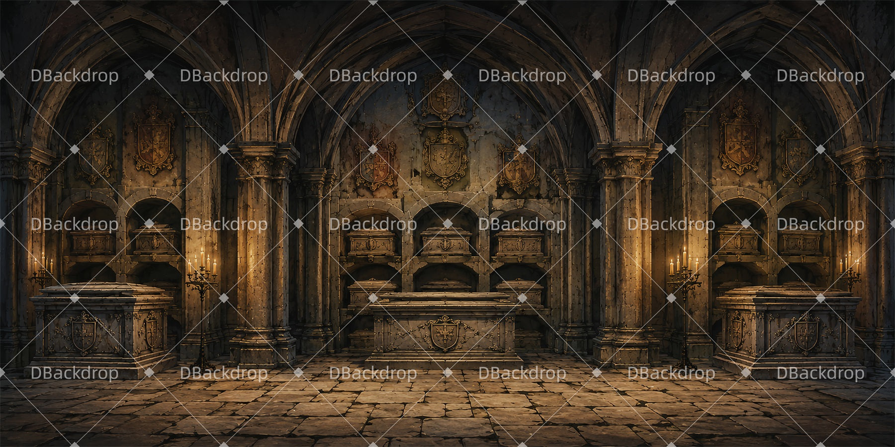 Stage Backdrops Ancient Noble Catacomb Backdrop For Theater LXX65-T80