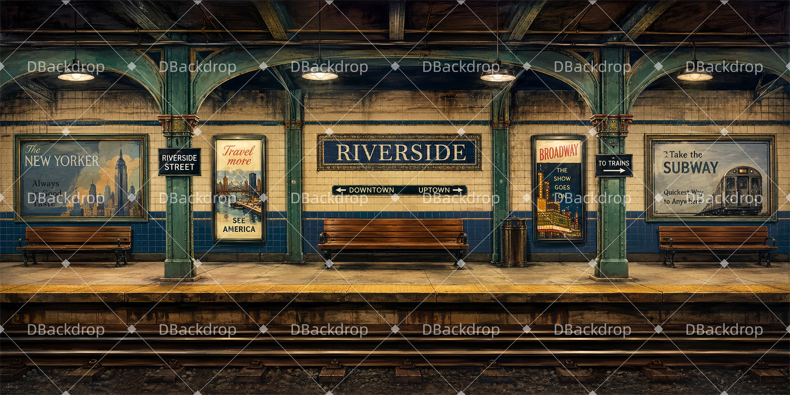 Professional Stage Backdrops Subway Station Theater Backdrop LXX66-T109