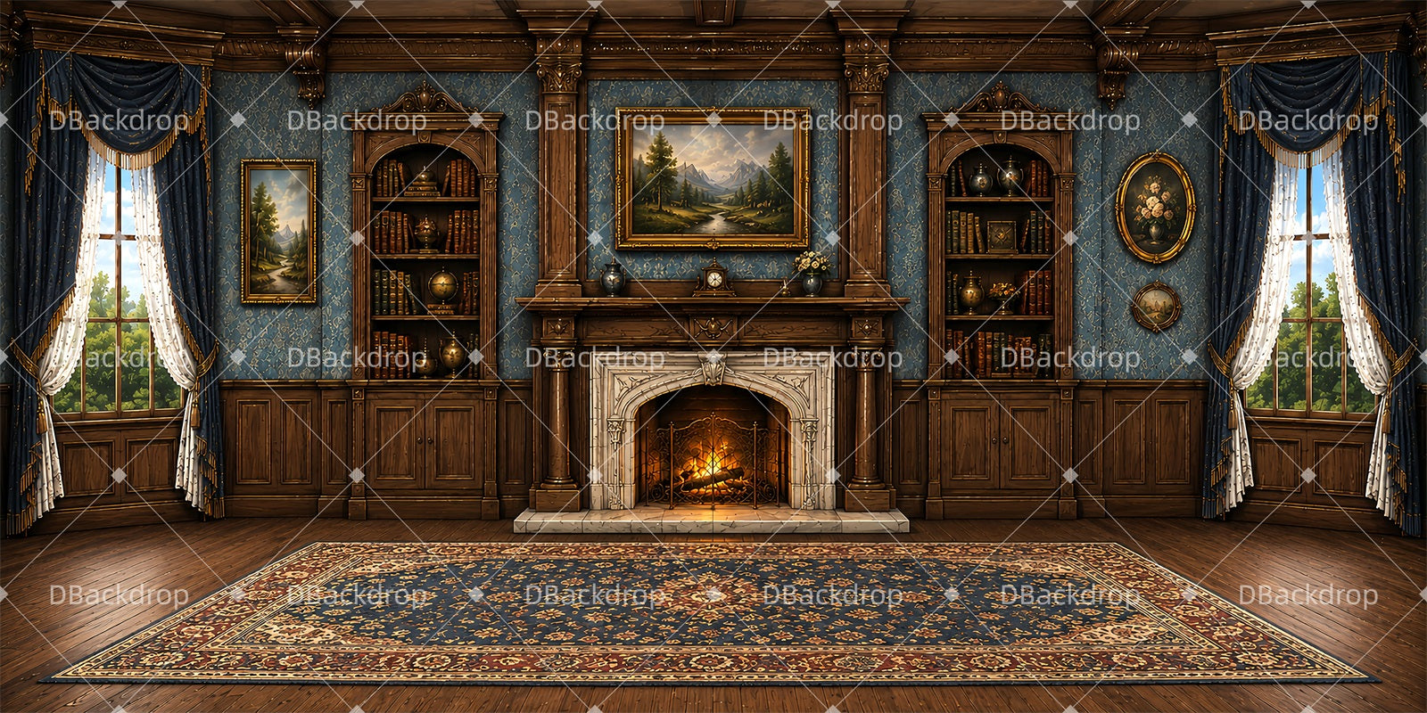 Stage Backdrop Ideas Mansion Living Room Performance Backdrop LXX66-T115