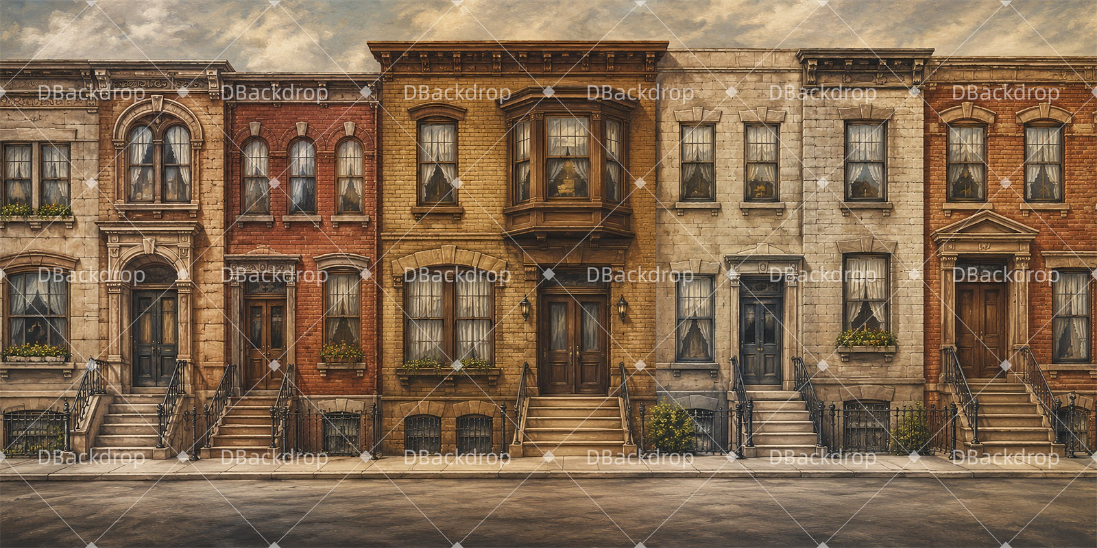 Theater Stage Backdrop Residential Block Performance Backdrop LXX66-T119