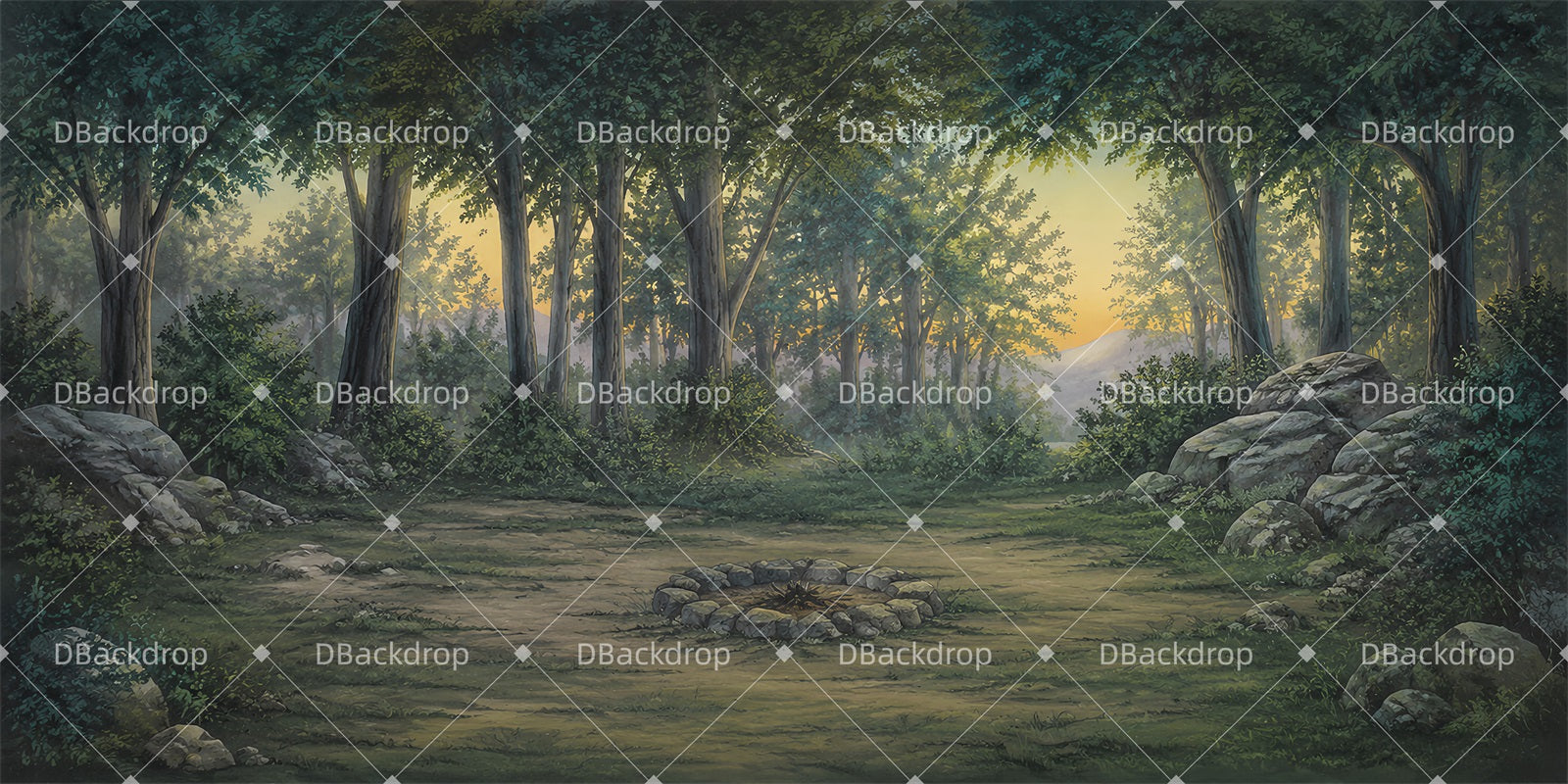 Scenic Backdrops Forest Camp Professional Stage Backdrops LXX66-T130