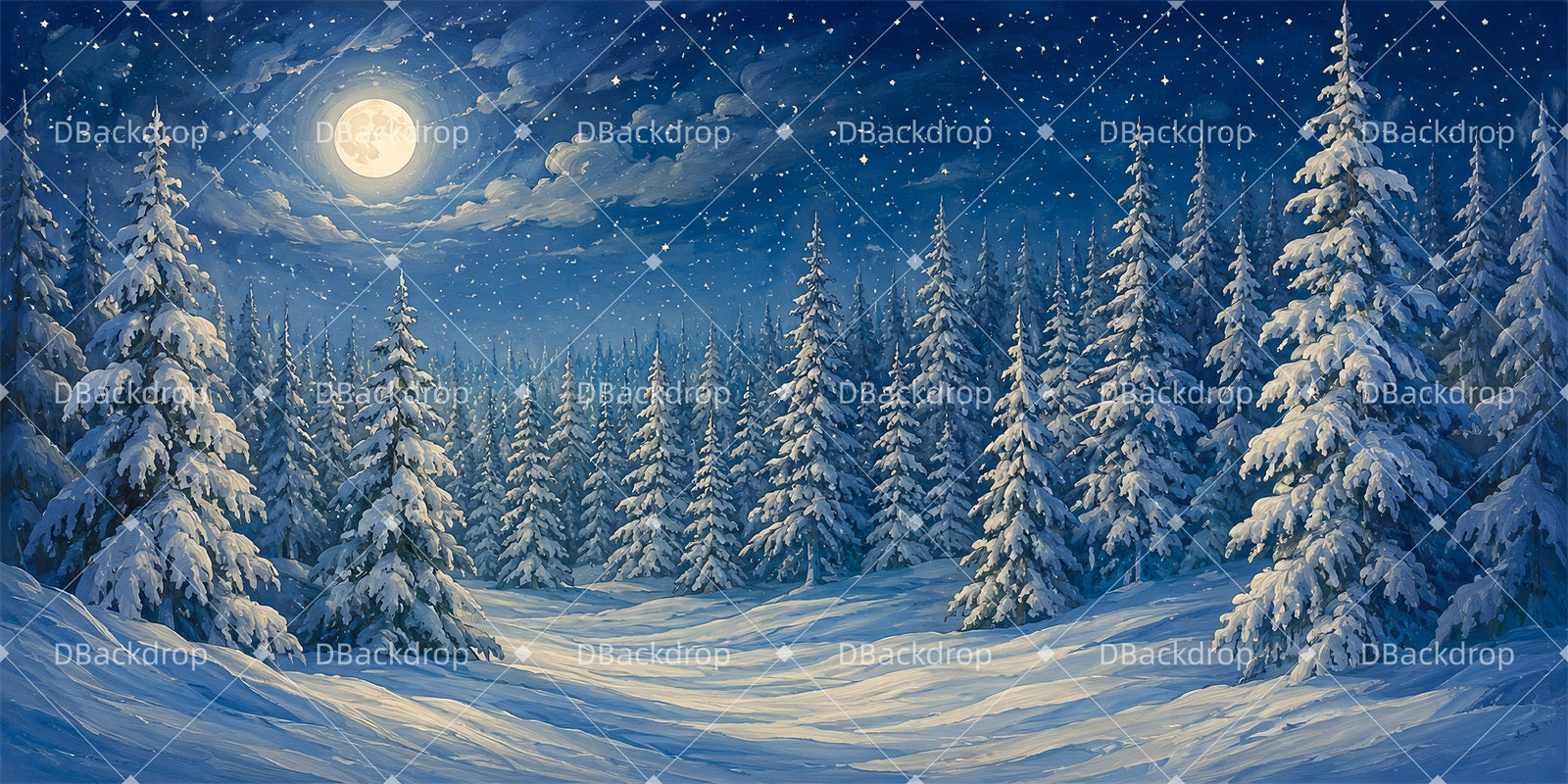 Scenery Backdrops For Theater Frozen Forest Scenic Backdrops LXX66-T145
