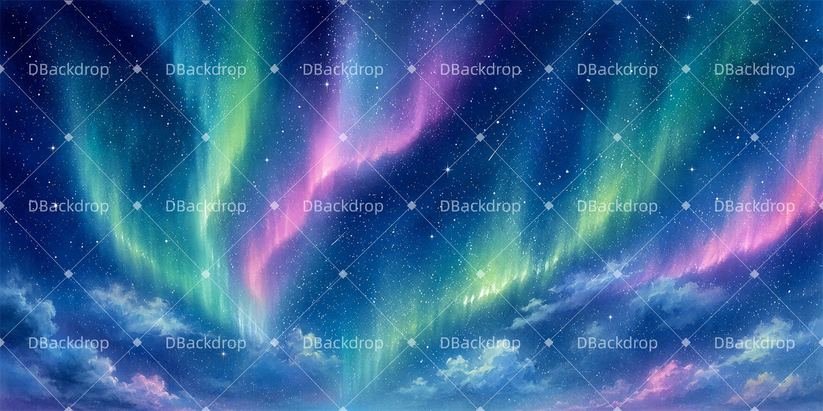 Stage Scenery Backdrops Aurora Star Sky Movie Theater Backdrop LXX66-T148