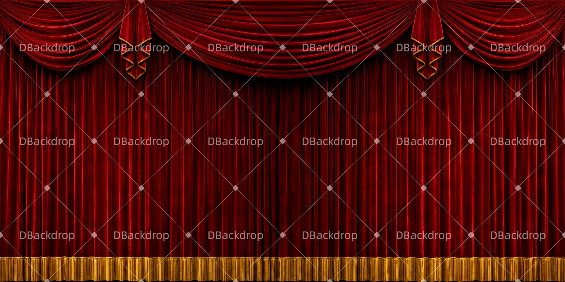 Broadway Stage Backdrop Red Drapes Performance Backdrop LXX66-T172