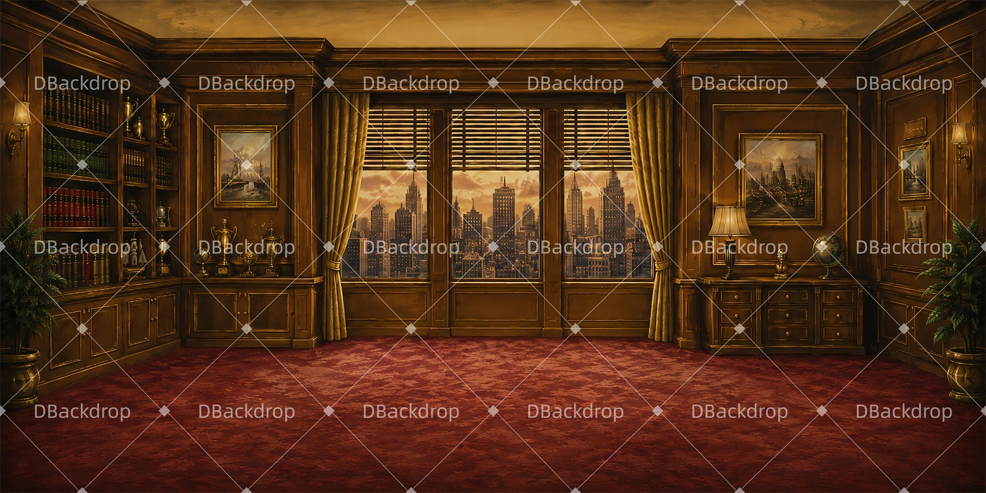 Performance Backdrops Franklin Hart's Office Stage Backdrops LXX66-T29