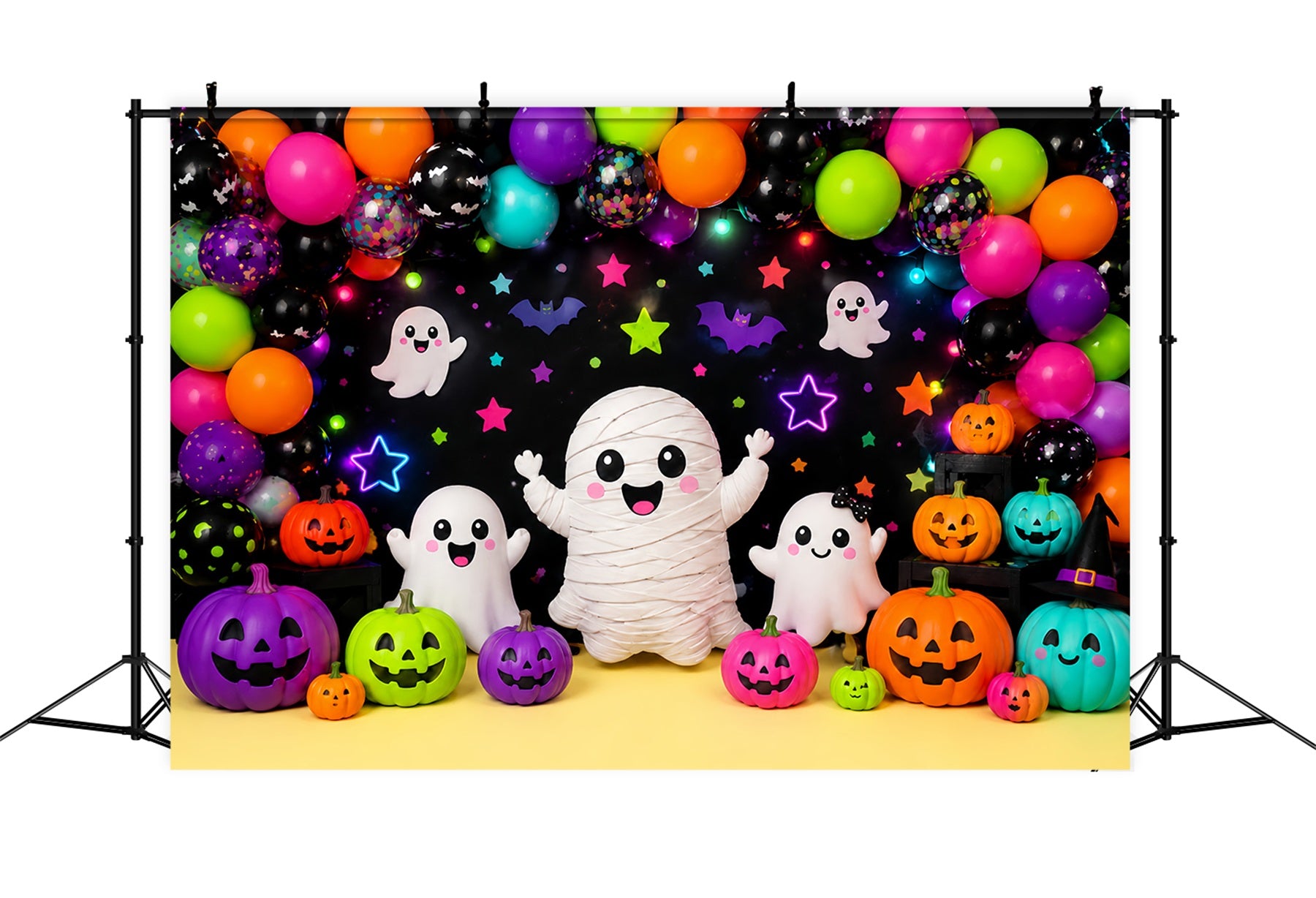 Halloween Picture Backdrops Colorful Ghost Mummy Party Halloween Birthday Backdrop LXX67-135