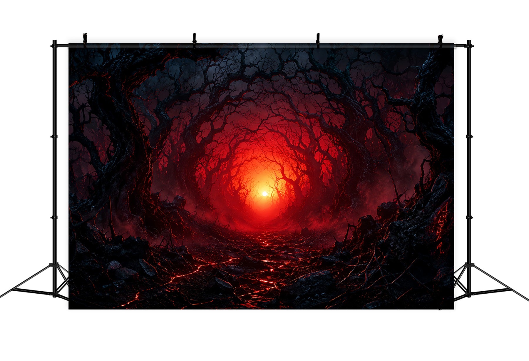 Halloween Party Backdrop Ideas Crimson Haunted Forest Tunnel Halloween Scary Backdrops LXX67-147