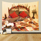 Christmas Decorated Interior Room Bed Backdrop M11-33