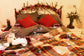 Christmas Decorated Interior Room Bed Backdrop