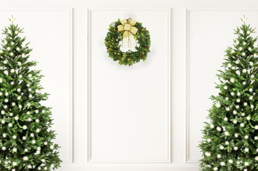 Christmas Headboard Retro White Wall Backdrop M11-40