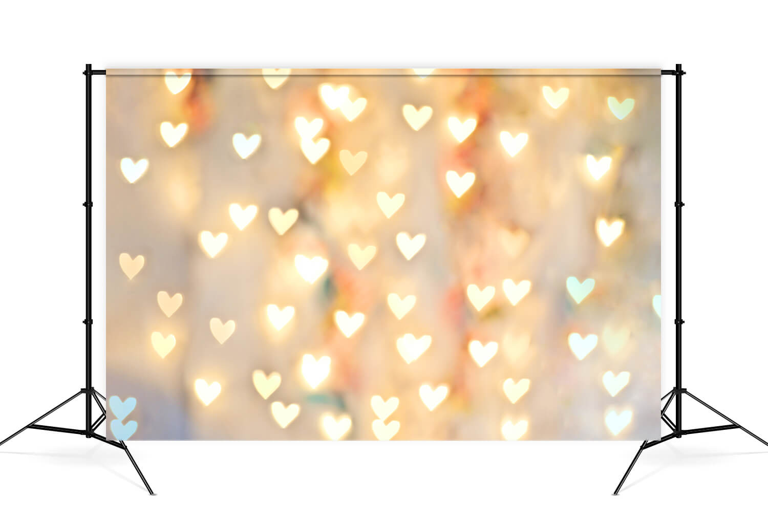 Pastel Heart Bokeh Photo Studio Backdrop MR-0046