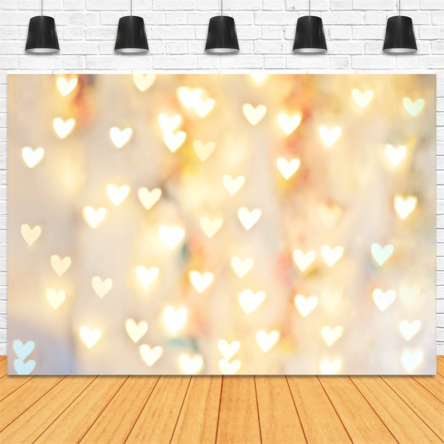 Pastel Heart Bokeh Photo Studio Backdrop MR-0046