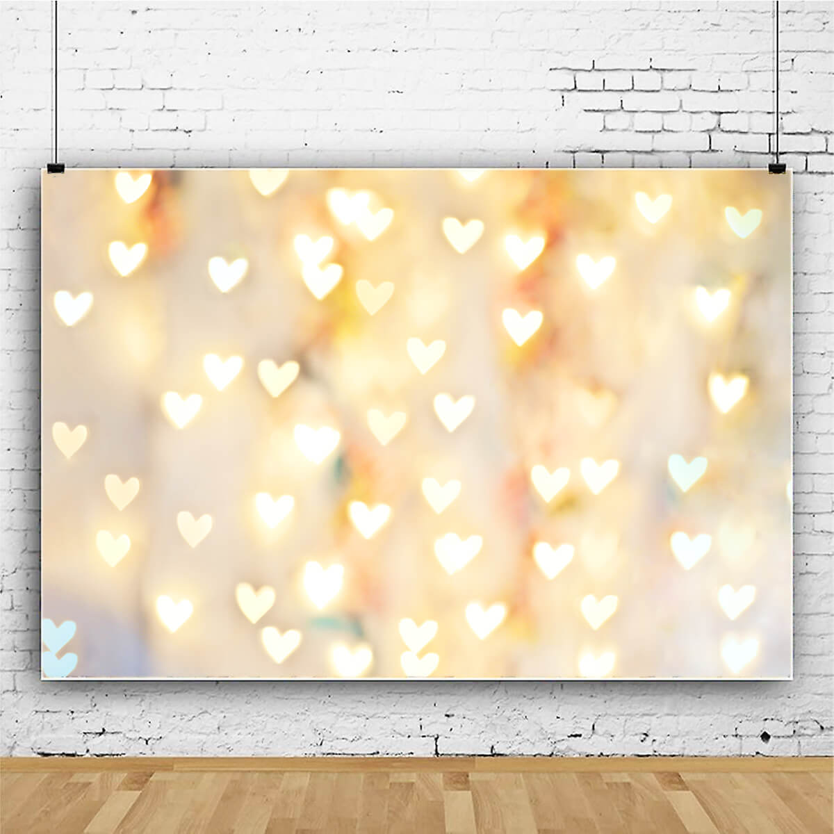 Pastel Heart Bokeh Photo Studio Backdrop MR-0046