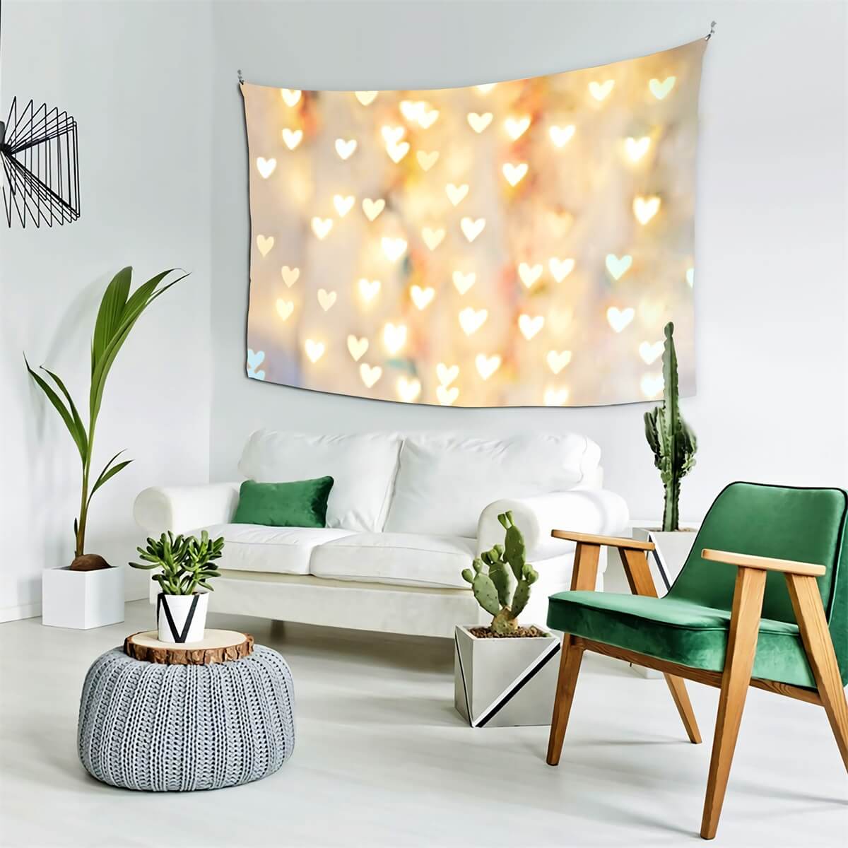 Pastel Heart Bokeh Photo Studio Backdrop MR-0046