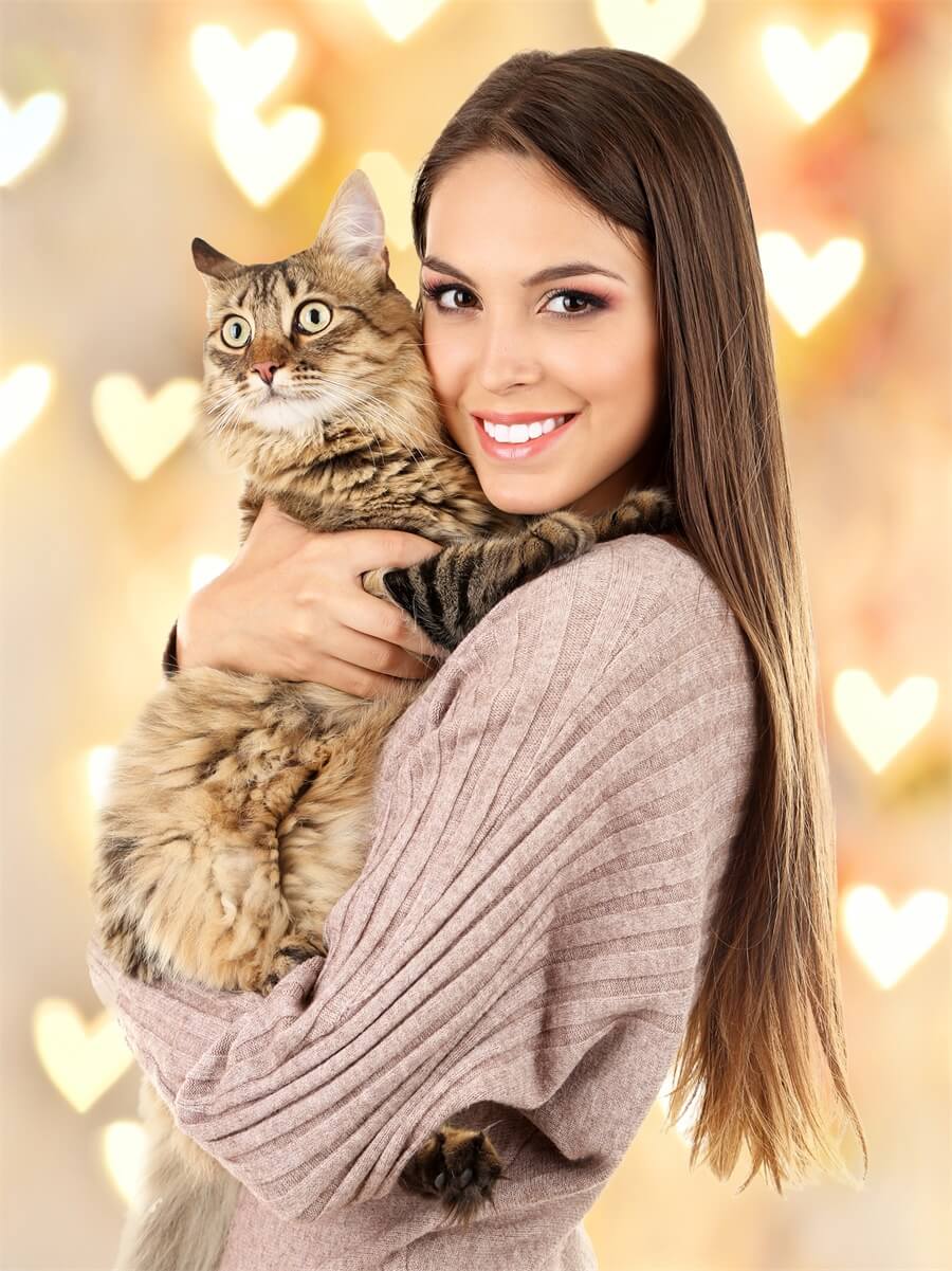 Pastel Heart Bokeh Photo Studio Backdrop MR-0046