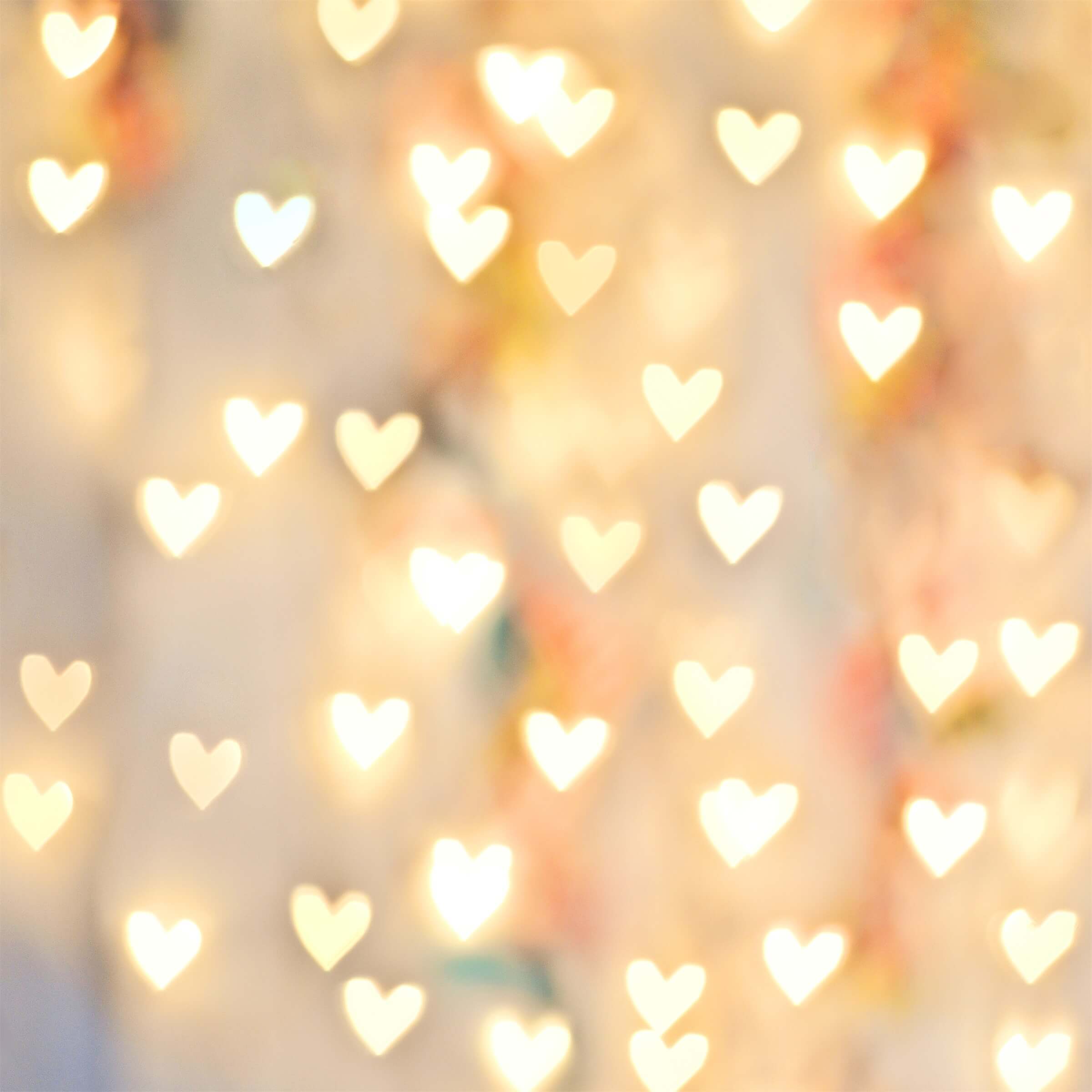 Pastel Heart Bokeh Photo Studio Backdrop MR-0046