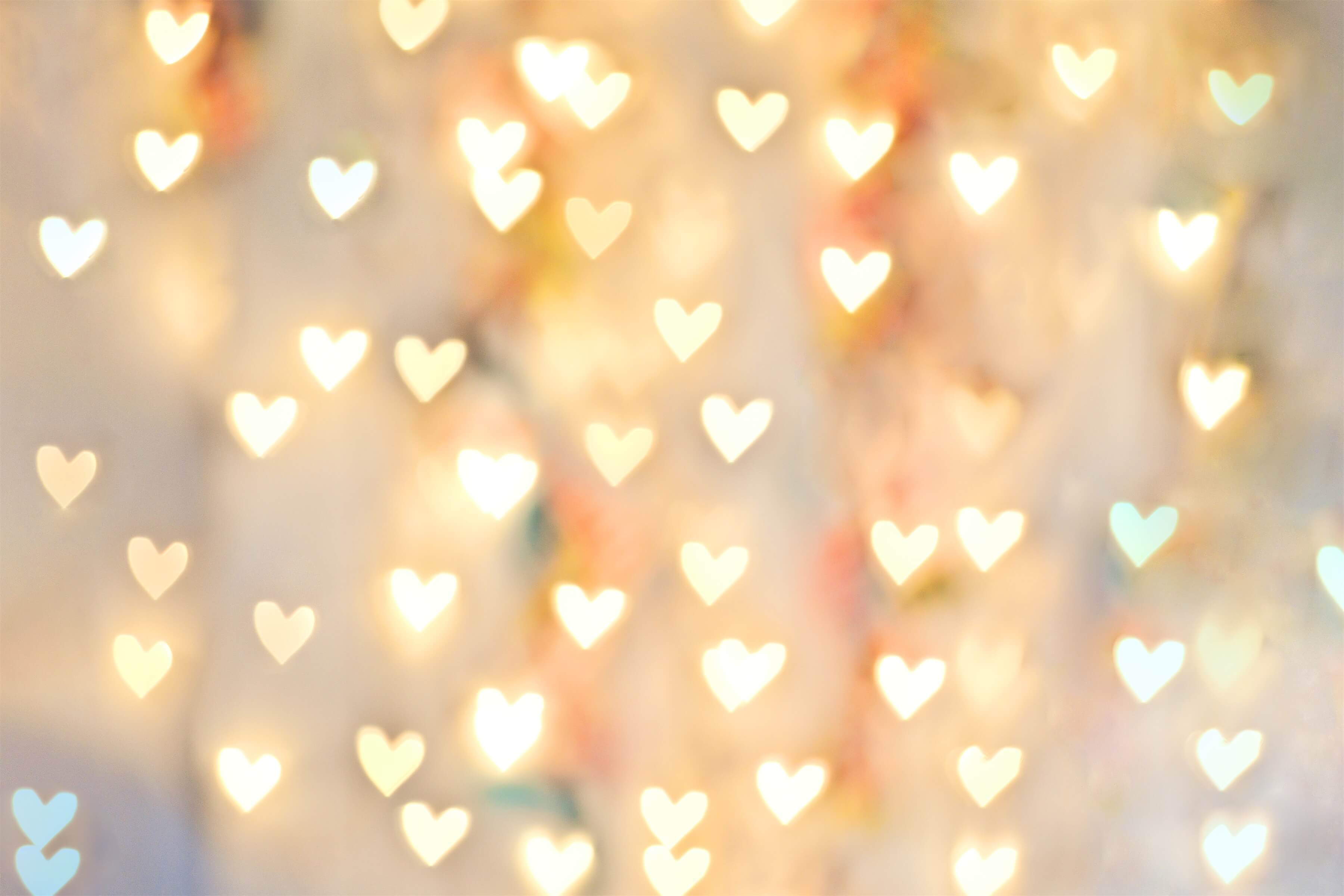Pastel Heart Bokeh Photo Studio Backdrop MR-0046