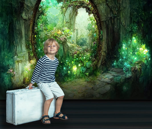 Magic Forest Door Fairy Tale Backdrop M5-48