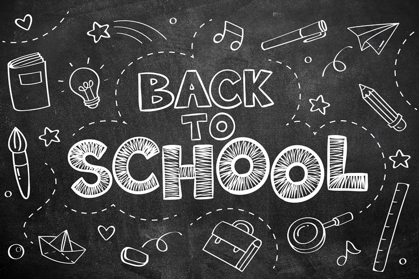 Back to School Hand Painting Chalkboard Backdrop
