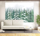 Winter Pine Trees Forest Snow Scenery Backdrop M7-43
