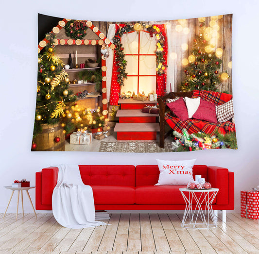 Christmas Tree Bokeh Halos Tapestry  Home Decor BUY 2 GET 1 FREE