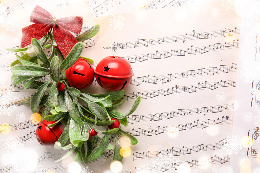 Christmas Carol Lyrics Photo Booth Backdrop
