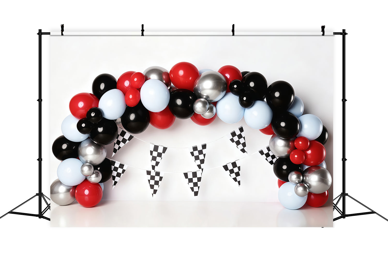 Cake Smash Backdrops Race Car Balloon Arch Birthday Backdrop MRR10-21