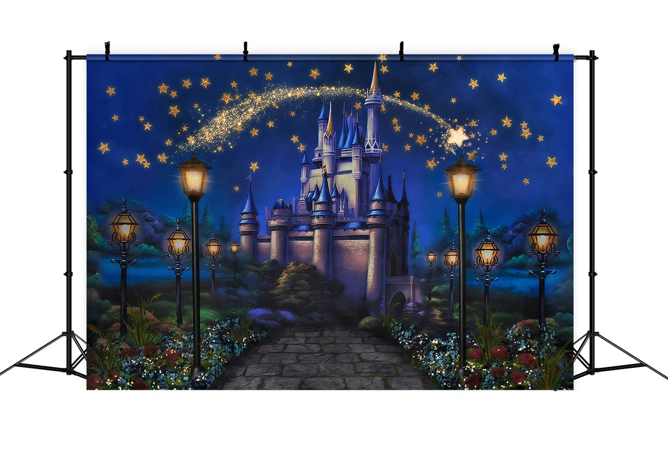 Castle Backdrop Magical Castle Stars Newborn Photography Backdrop MRR10-27