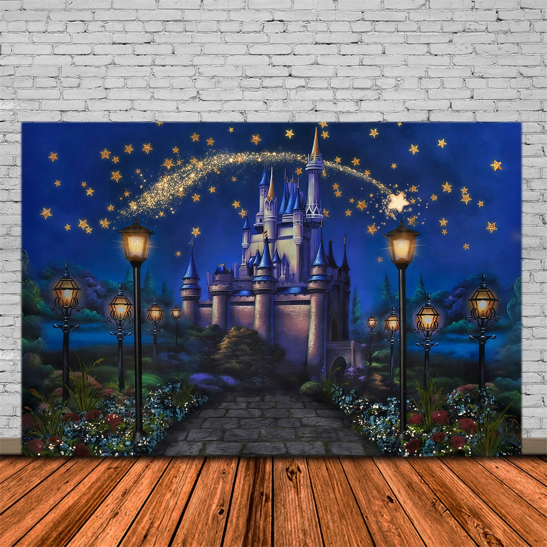 Castle Backdrop Magical Castle Stars Newborn Photography Backdrop MRR10-27