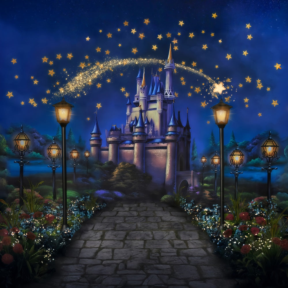 Castle Backdrop Magical Castle Stars Newborn Photography Backdrop MRR10-27
