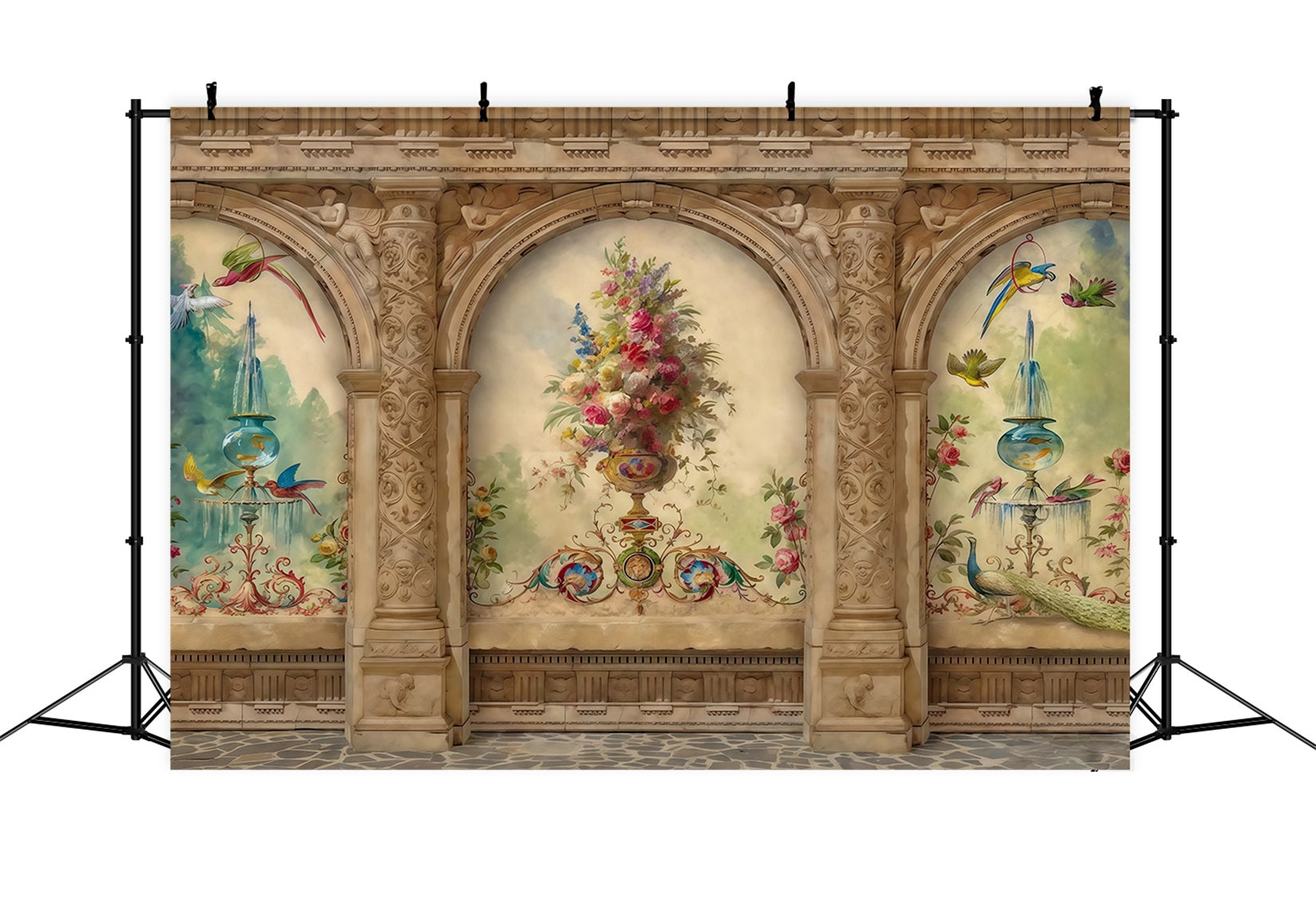 Vintage Backdrop Vintage Floral Wall Art Antique Backdrop MRR10-32