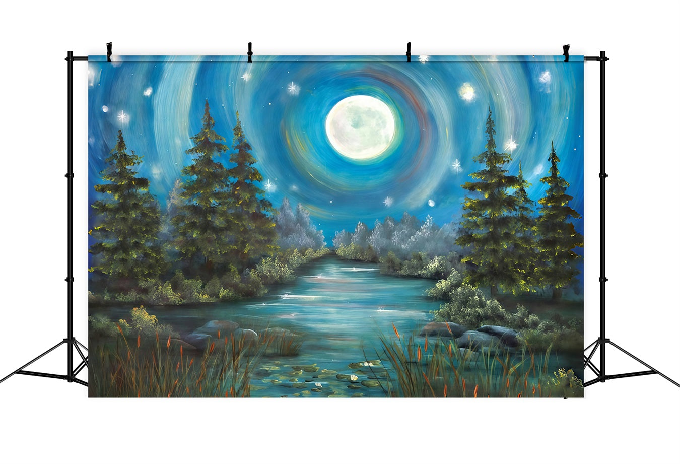 Forest Backdrop Moonlit Forest River Newborn Photo Backdrop MRR10-33