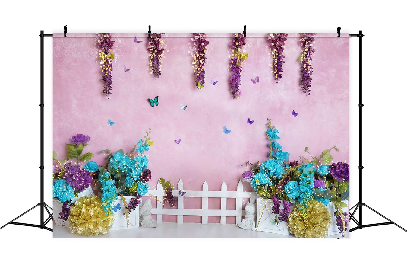 Cake Smash Backdrops Spring Garden Butterflies Birthday Backdrop MRR10-34