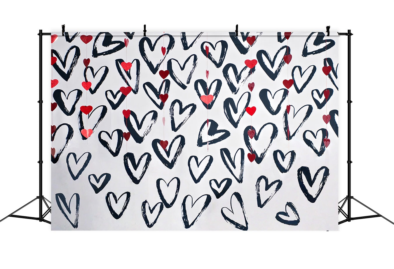 Valentine's Day Backdrop Love Hearts White Wall Valentines Backdrop MRR10-36