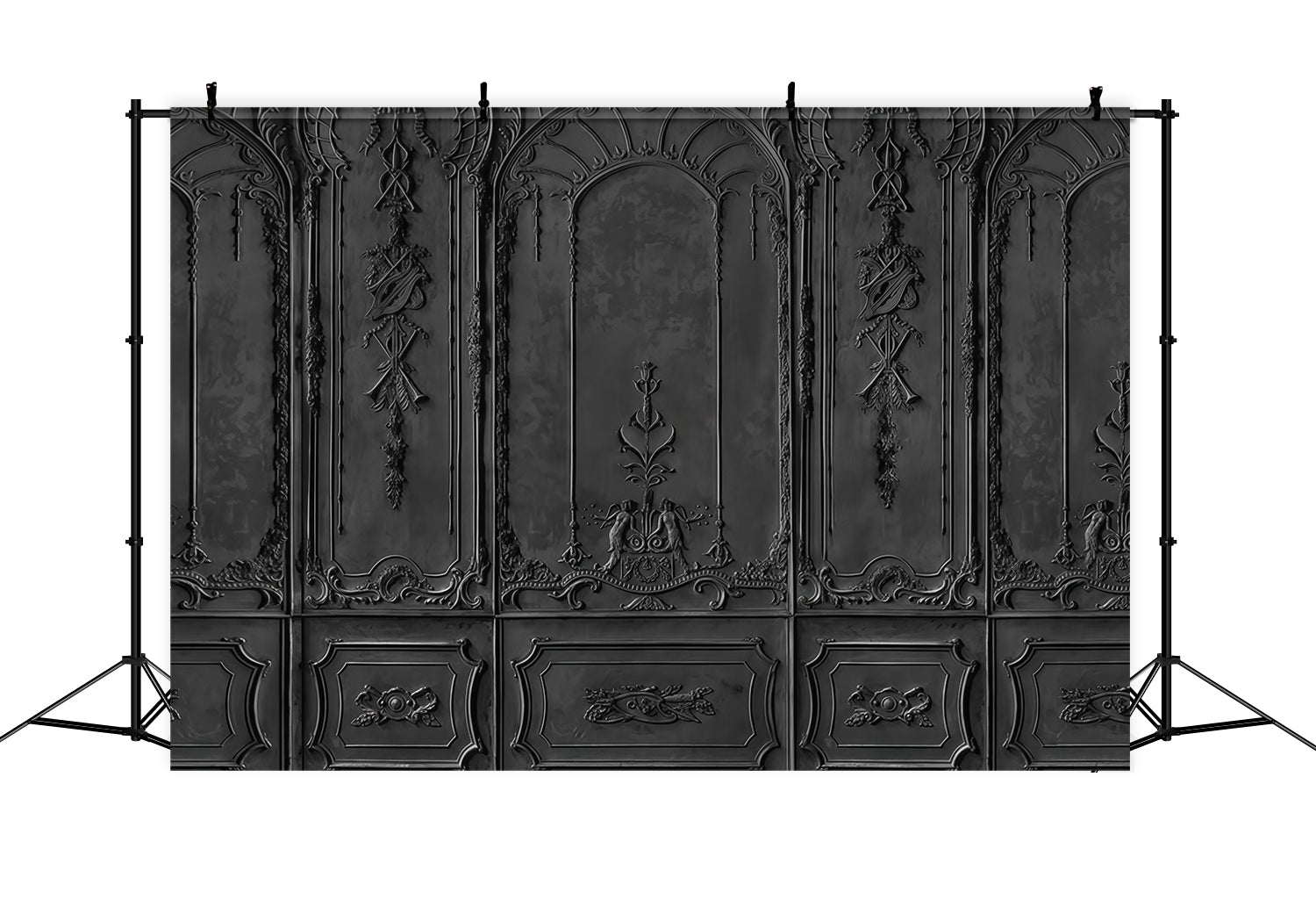 Vintage Backdrop Black Ornate Vintage Wall Retro Wall Backdrop MRR10-38