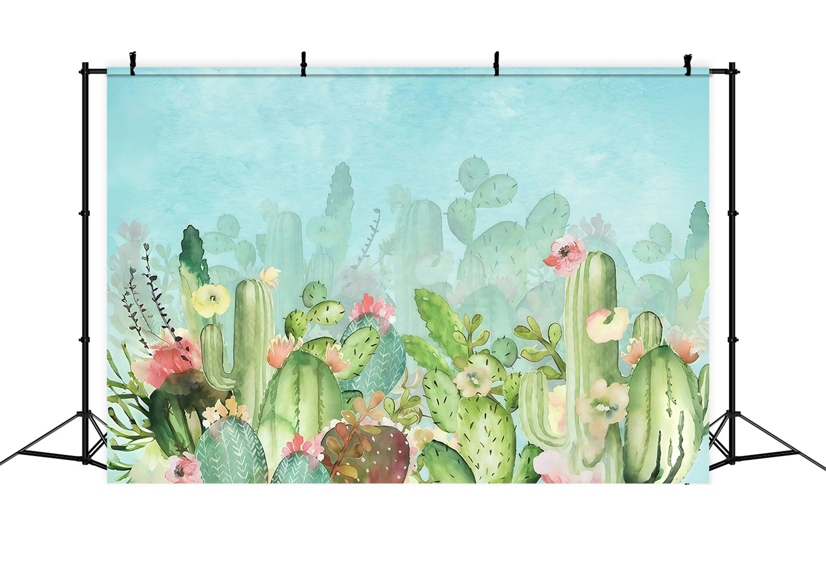 Kids Photo Backdrop Cactus Garden Flowers Newborn Backdrop MRR10-39