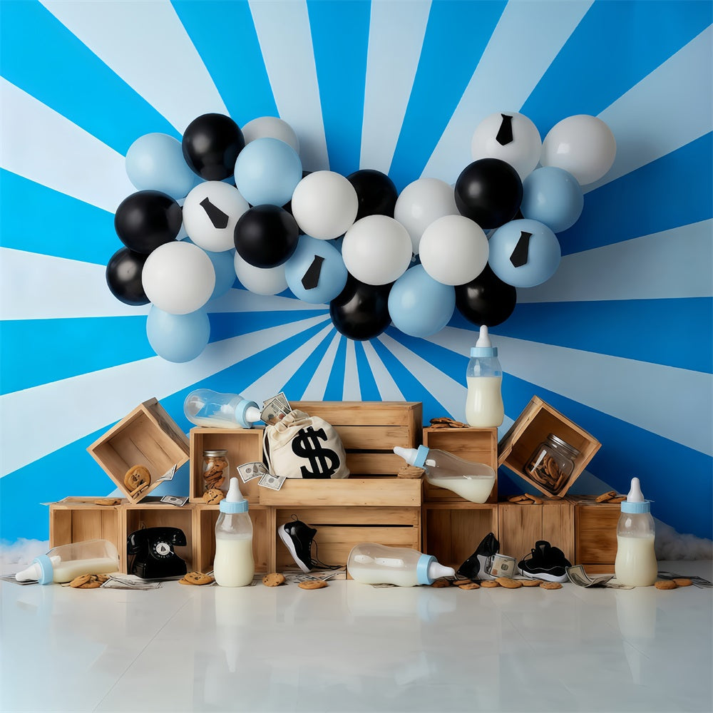 Cake Smash Backdrop Money Baby Theme Party Birthday Backdrop MRR10-47