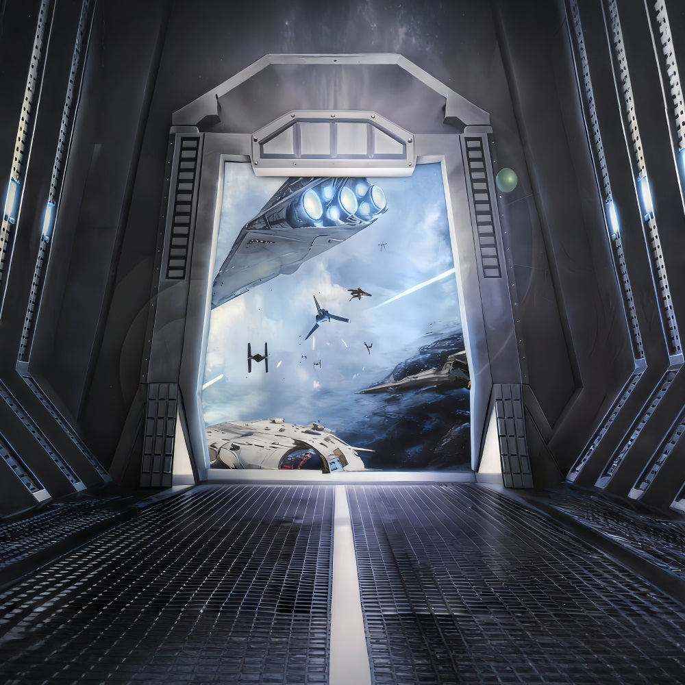 Children Backdrops Space Doorway Ships Kids Photo Backdrop MRR10-48
