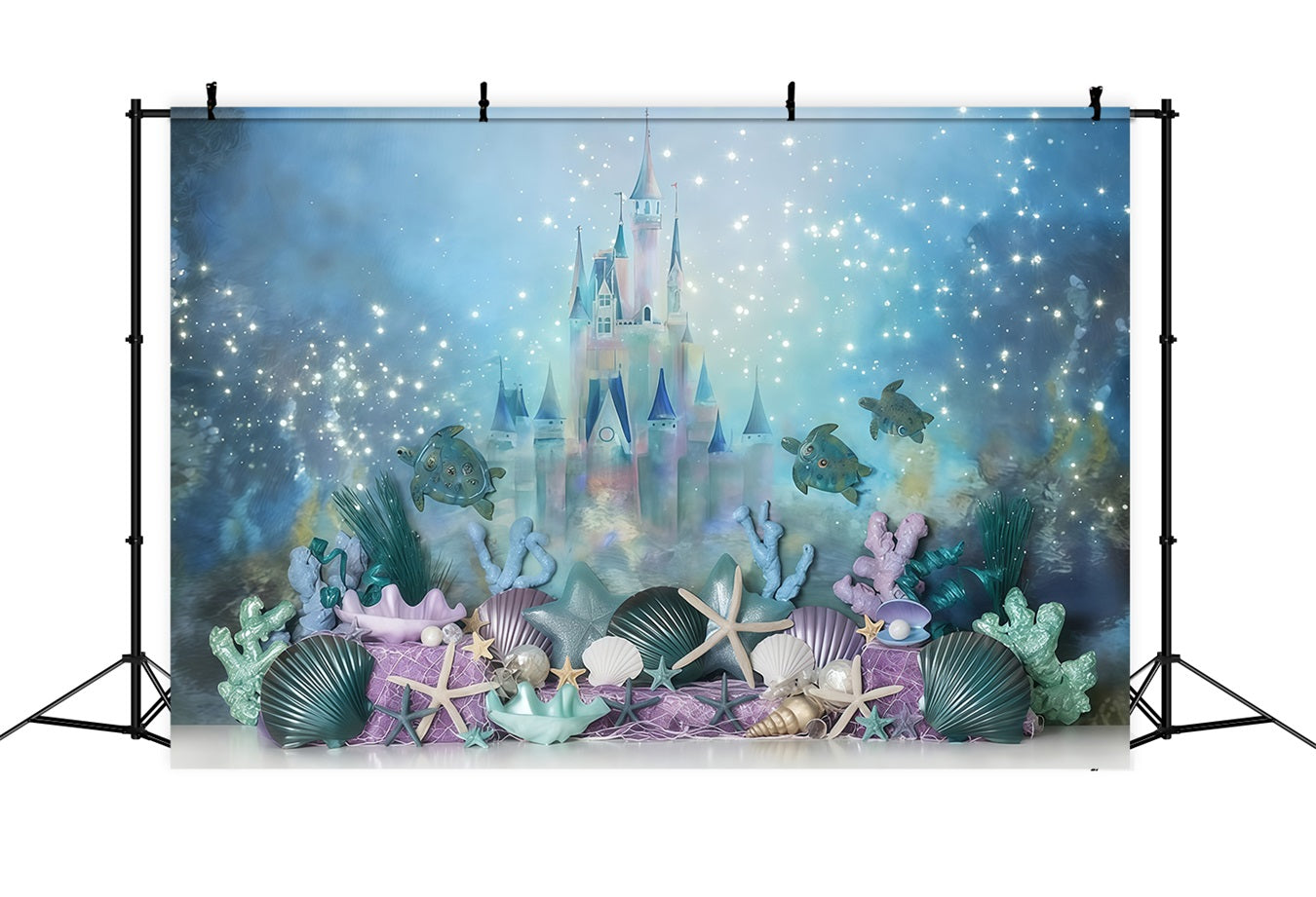 Castle Backdrop Underwater Castle Corals Children Backdrops MRR10-49
