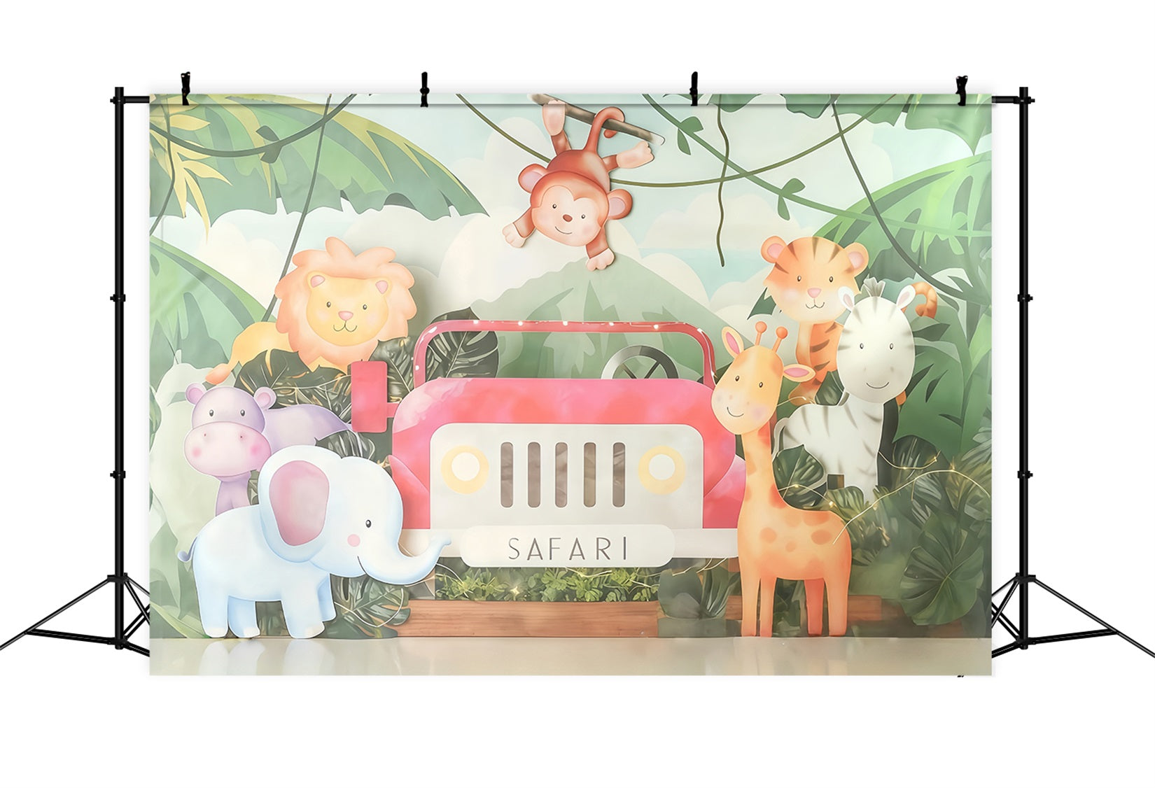 Kids Photo Backdrop Safari Jungle Adventure Children Backdrops MRR10-50