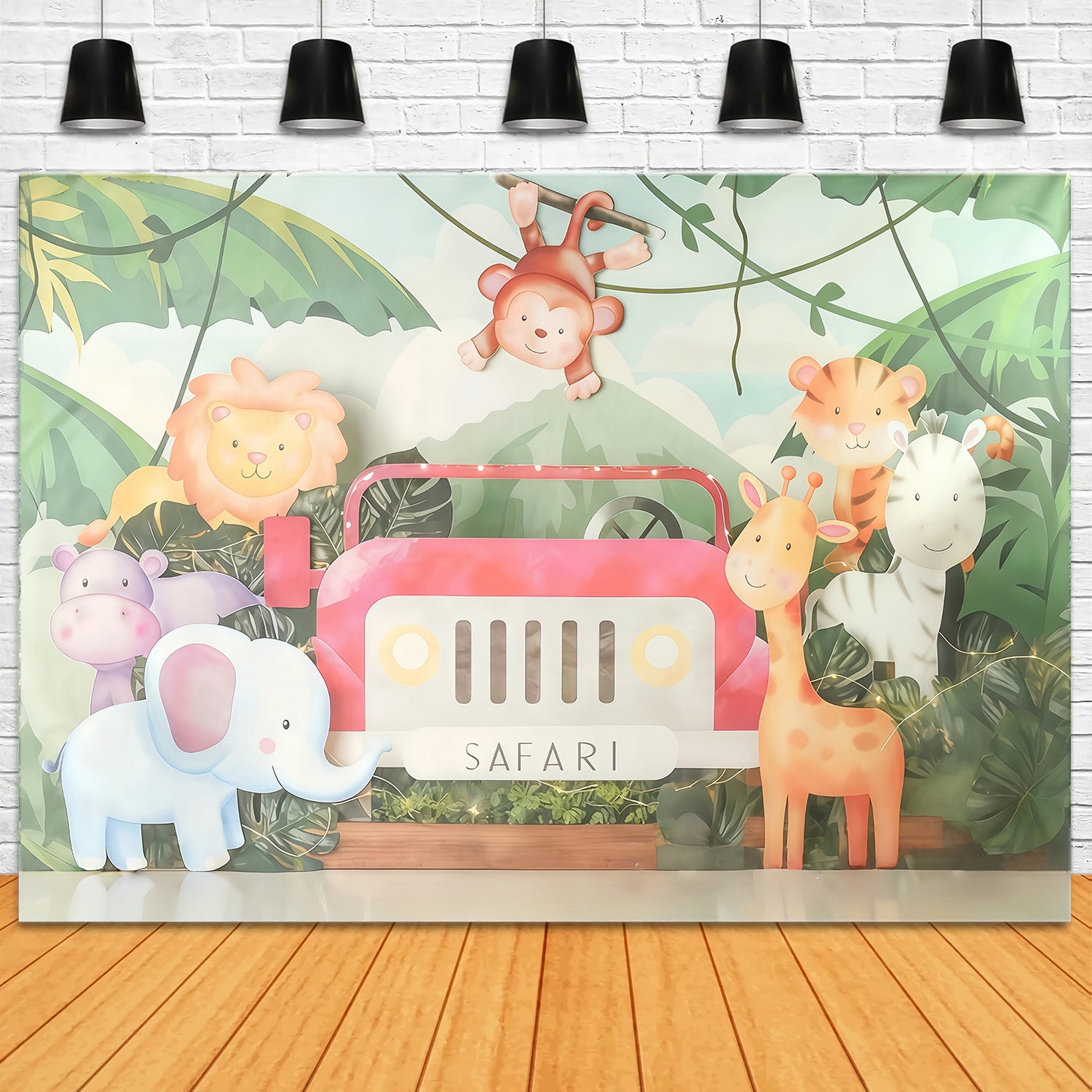 Kids Photo Backdrop Safari Jungle Adventure Children Backdrops MRR10-50